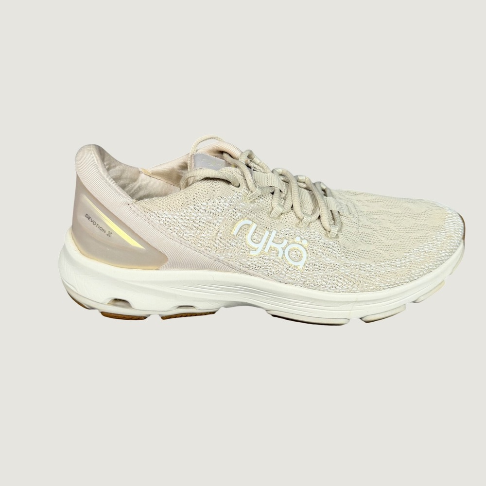 Ryka Devotion X Womens Walking Shoes Size 9M Beige Cream Mesh Sneakers 901263